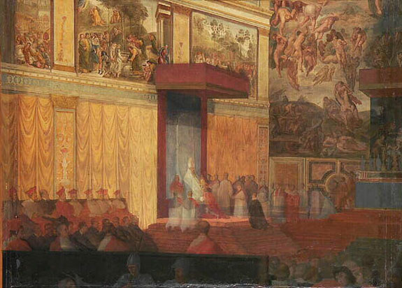 Jean-Auguste-Dominique Ingres, Cérémonie dans la Chapelle Sixtine
